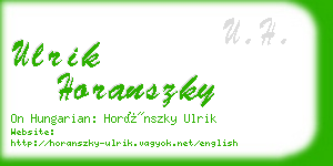 ulrik horanszky business card